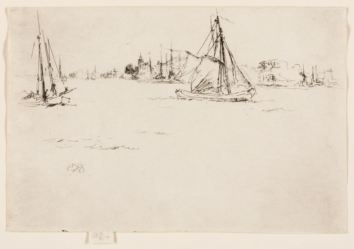 Dordrecht by James McNeill Whistler, print, 1886