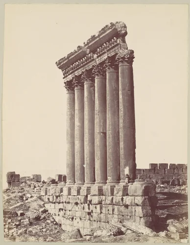 The Temple of the Sun at Baalbec by Félix Bonfils, photograph, 1868-1872