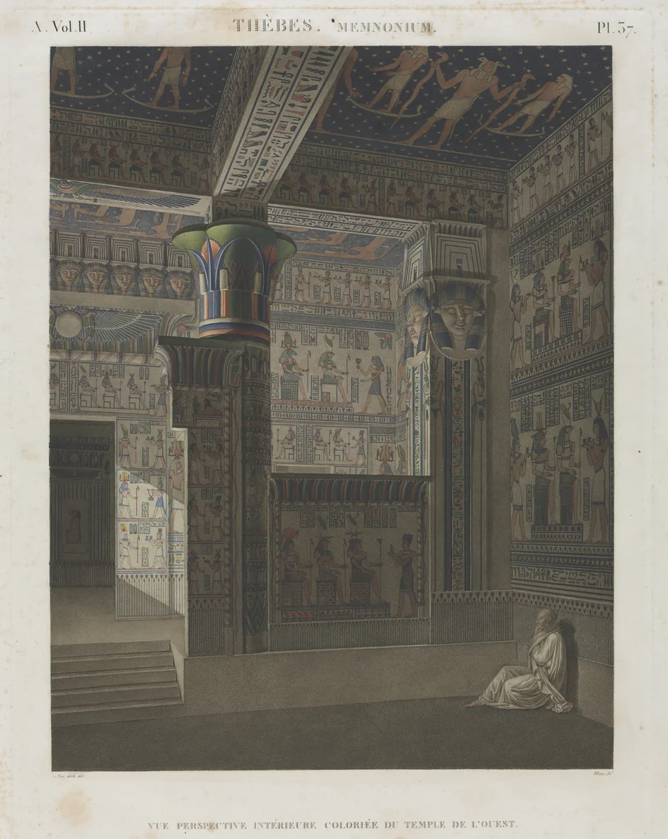 Description of Egypt: Thebes. Memnonium, Vol. II, Pl. 37 by Louis-Jean Allais, print, 1821