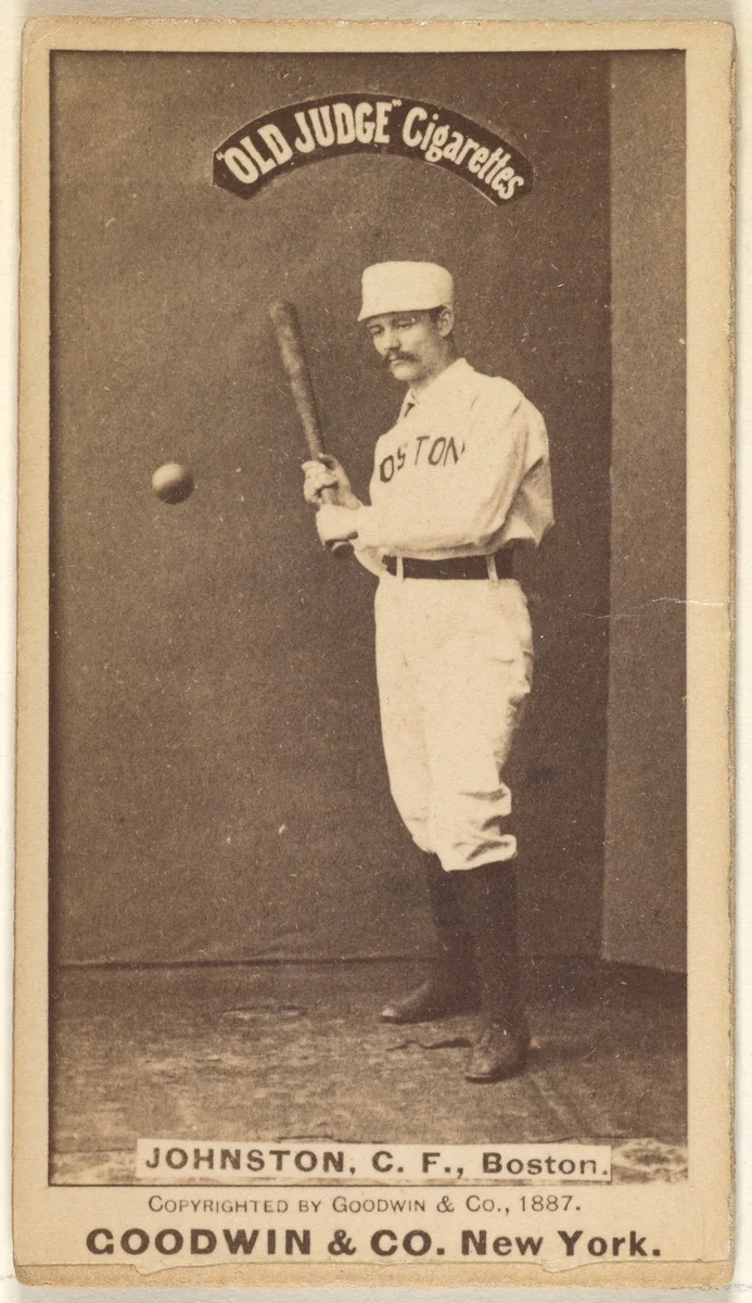 Johnston, Center Field, Boston, from the Old Judge series (N172) for Old Judge Cigarettes by Goodwin & Company, photograph, 1887