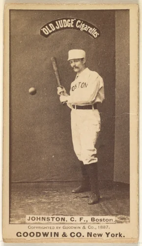 Johnston, Center Field, Boston, from the Old Judge series (N172) for Old Judge Cigarettes by Goodwin & Company, photograph, 1887