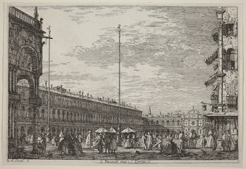 Le Procuratie niove e S. Ziminian V. by Canaletto, print, 1735-1746