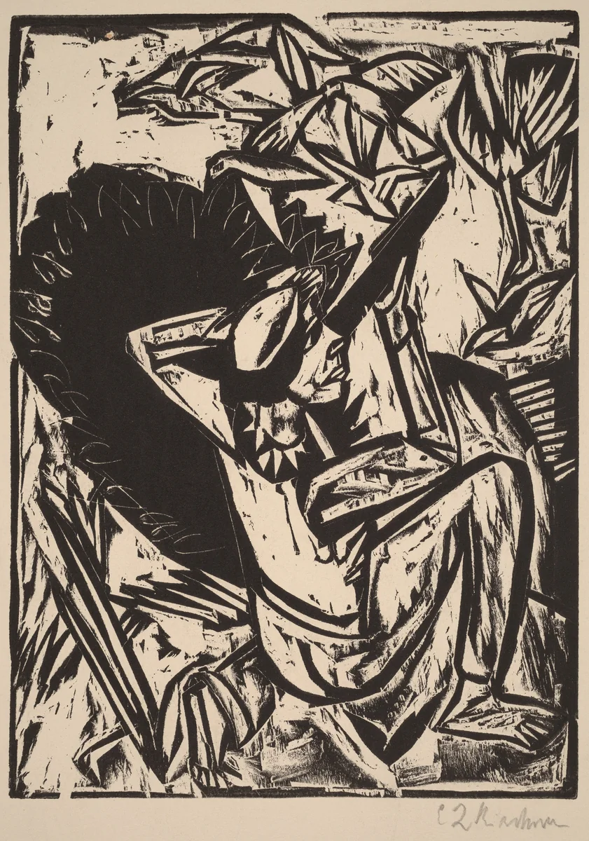 The Gull Hunter by Ernst Ludwig Kirchner, print, 1913