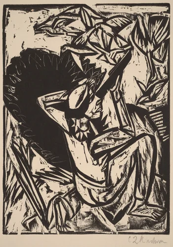 The Gull Hunter by Ernst Ludwig Kirchner, print, 1913
