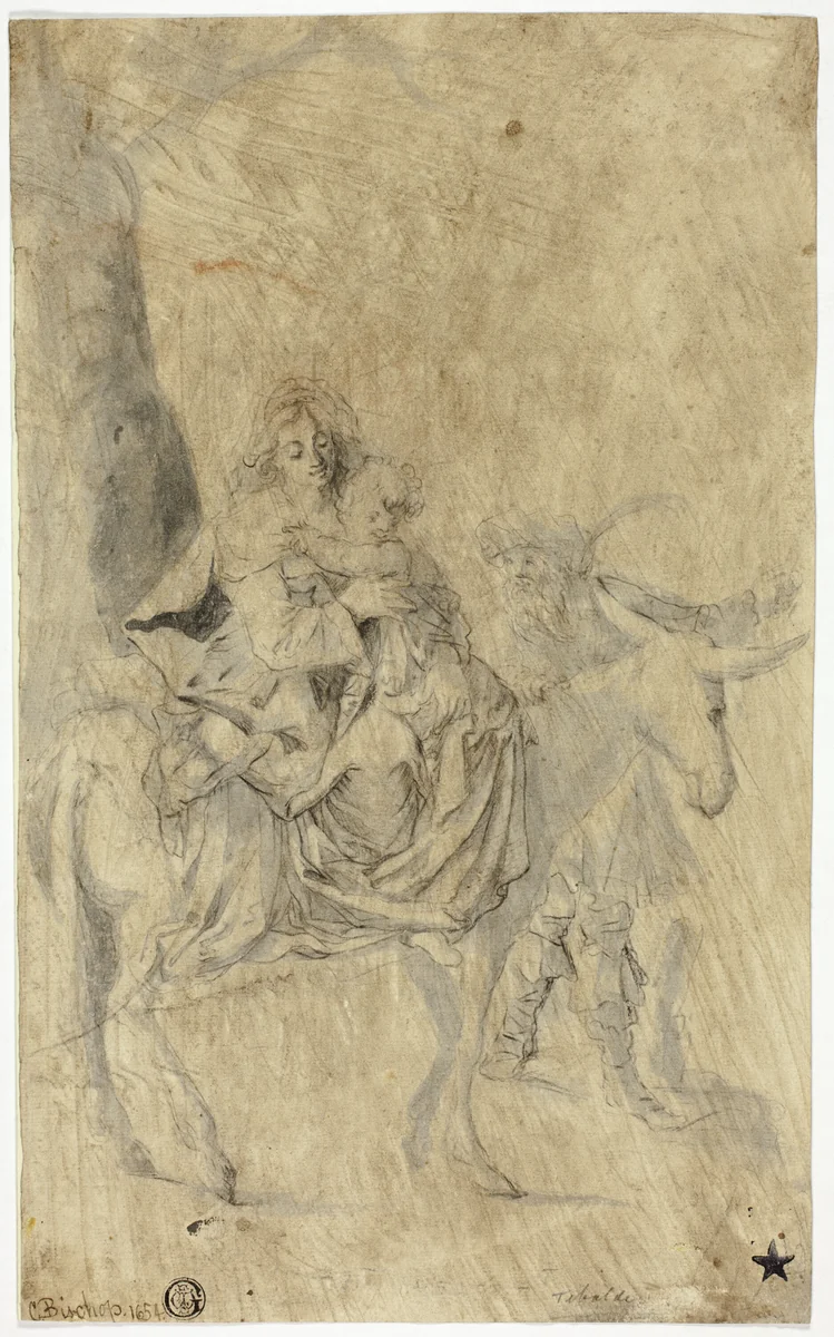 Flight into Egypt by Cornelis Bisschop
Pellegrino Tibaldi, drawing, 1547-1675