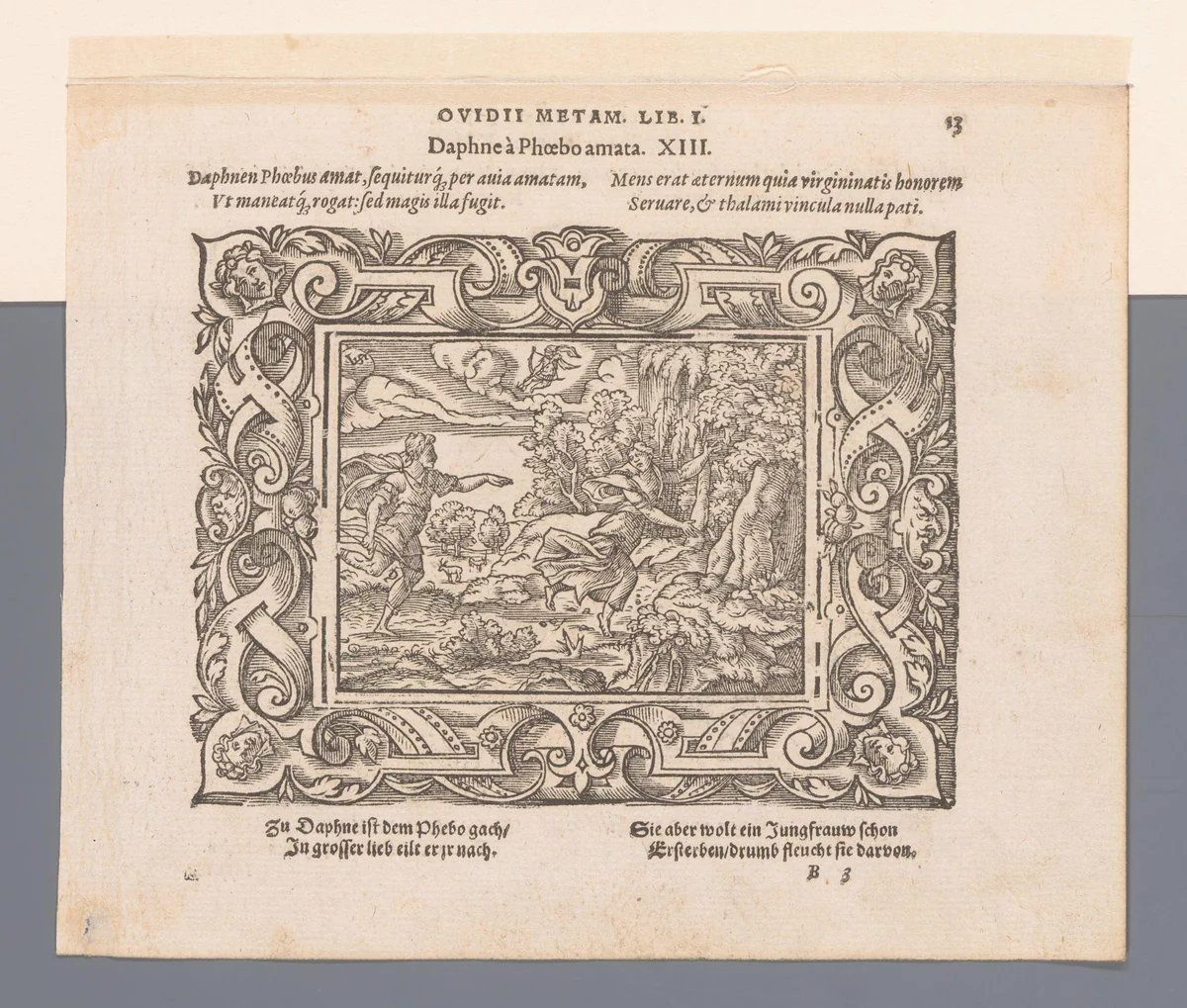 Apollo en Daphne by Unknown, print, 1569