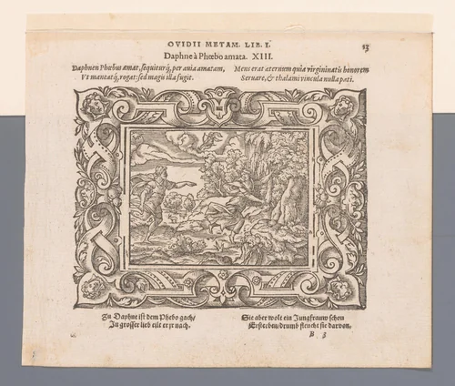 Apollo en Daphne by Unknown, print, 1569