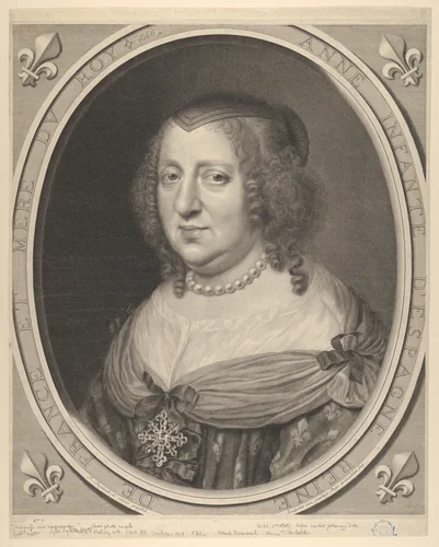Anne of Austria by Robert Nanteuil, print, 1671