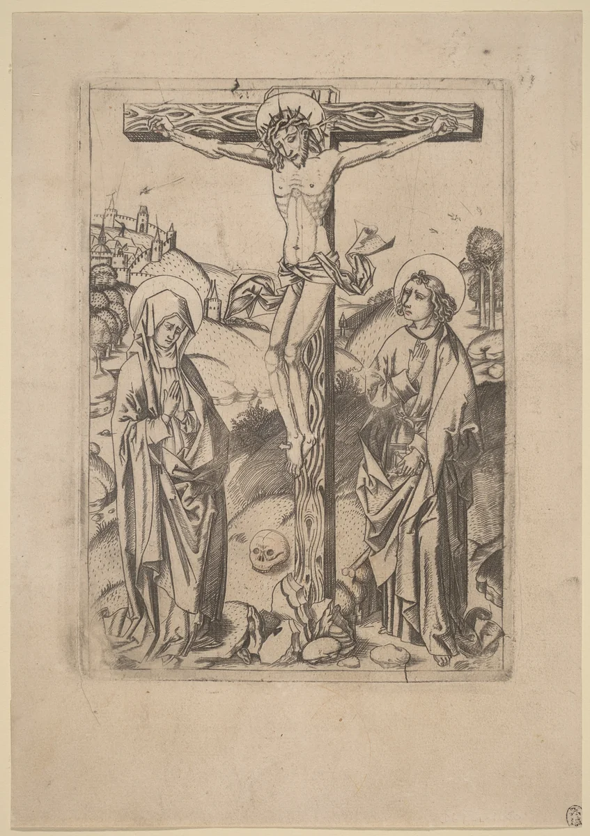 The Crucifixion by Master FVB, print, 1480-1490