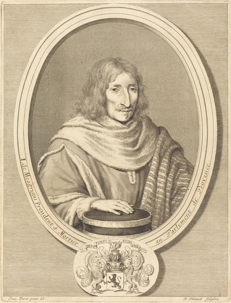 Jean de Mesgrigny by Robert Nanteuil; Jean Daret, print, 1652