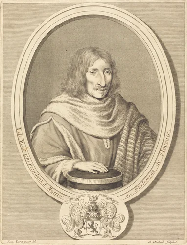 Jean de Mesgrigny by Robert Nanteuil; Jean Daret, print, 1652