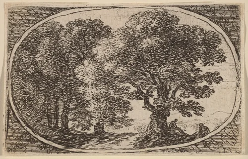 Path between Trees by Herman van Swanevelt, print, 1600-1655