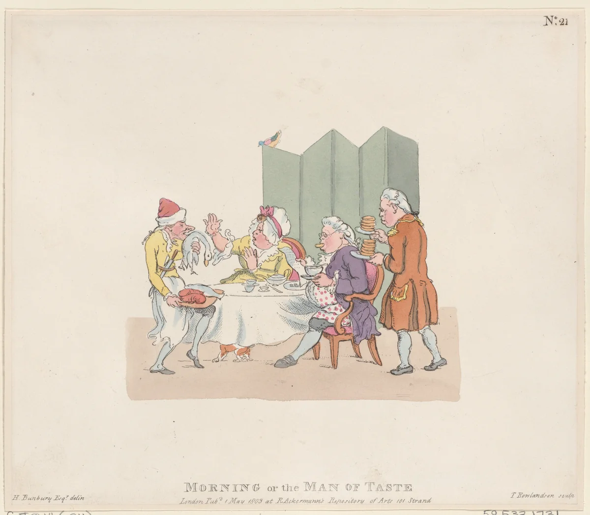 Morning, or, the Man of Taste by Thomas Rowlandson, print, 1803