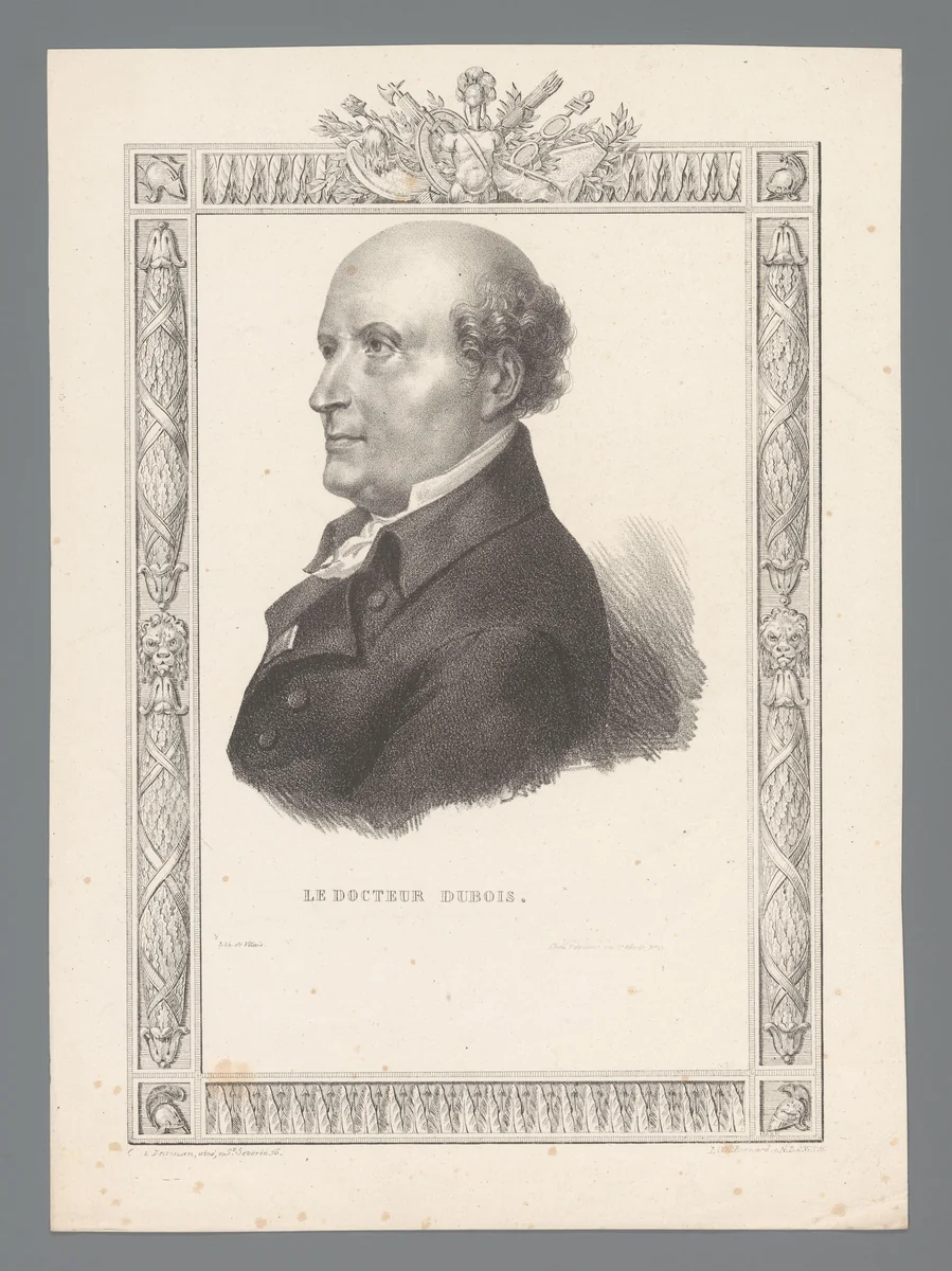 Portret van Paul Antoine Dubois by anonymous, print, 1826-1829