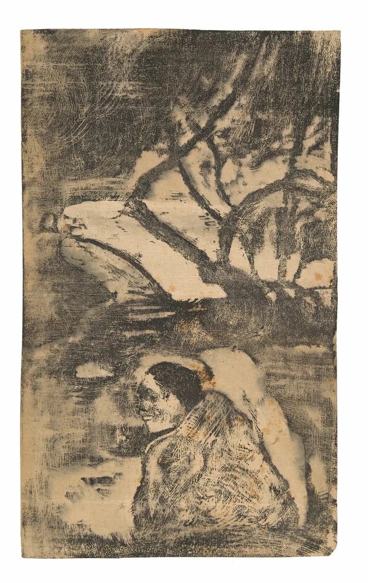 Maori Woman in the Forest by Paul Gauguin, print, 1894-1895