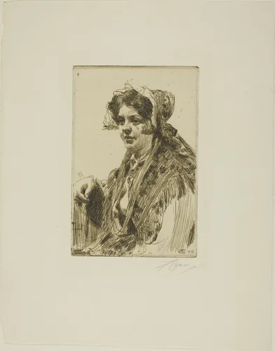 Nåskulla by Anders Zorn, print, 1910