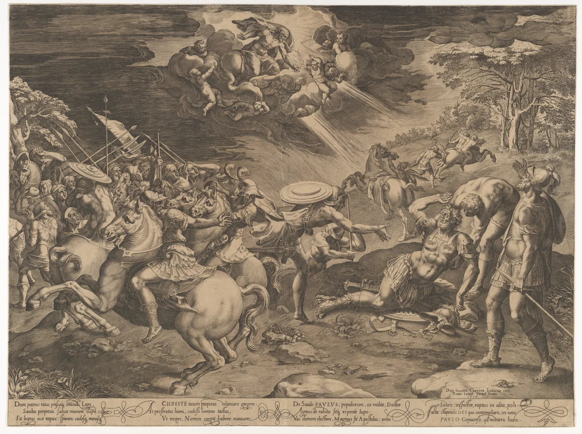 The Conversion of Saint Paul by Cornelis Cort, print, 1576