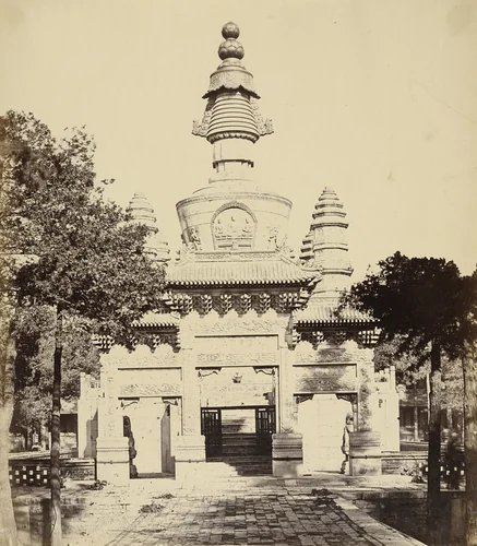 Tibetan Monument in the Lama Temple, Pekin by Felice Beato, photograph, 1860