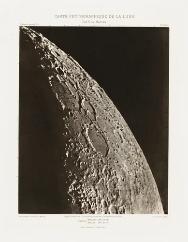 Carte photographique de la lune, planche XXII.A (Photographic Chart of the Moon, plate XXII.A) by Charles Le Morvan, photograph, 1905-1914