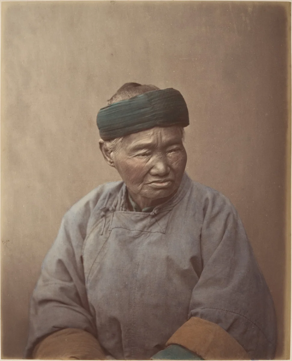 [Portrait of an Old Chinese Woman] by Raimund von Stillfried, photograph, 1870-1879
