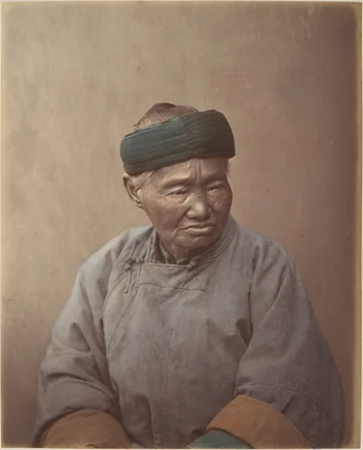 [Portrait of an Old Chinese Woman] by Raimund von Stillfried, photograph, 1870-1879