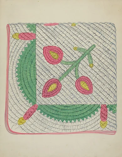 Applique Quilt by American 20th Century, index of american design, 1936