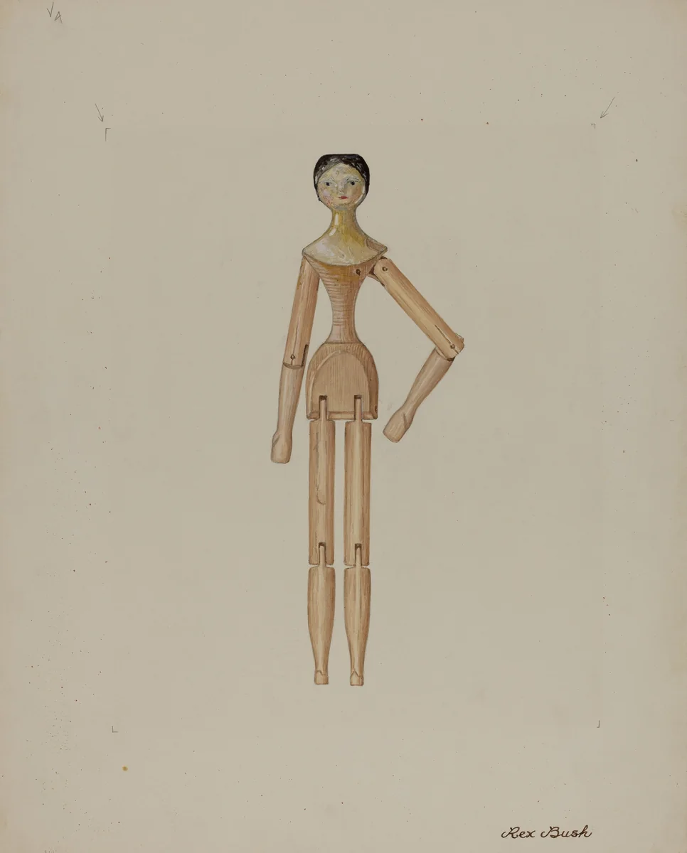 Doll - "Clarissa" by Rex F. Bush, index of american design, 1937
