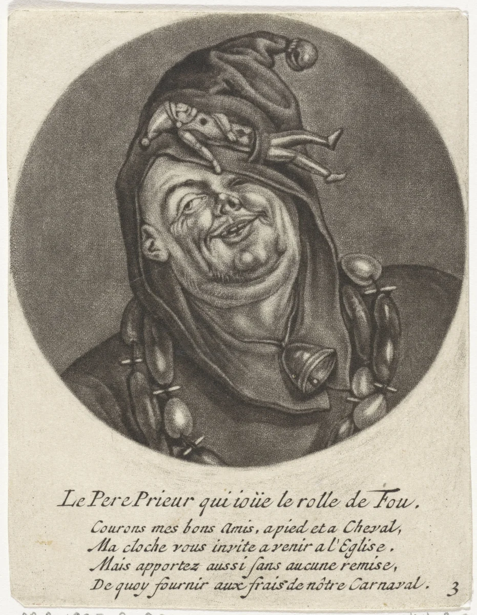 Caricatures of the French clergy under Louis XIV by Jacob Gole, print, 1670-1724