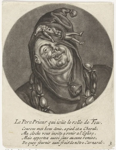 Caricatures of the French clergy under Louis XIV by Jacob Gole, print, 1670-1724