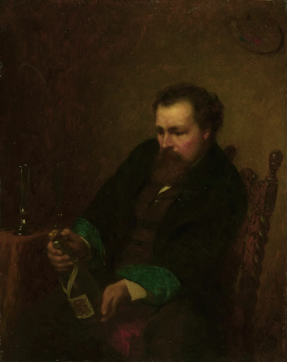 Self-Portrait by Eastman Johnson, painting, 1863