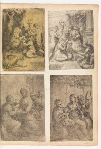 Madonna with Saints by Andrea Schiavone, print, 1537-1551