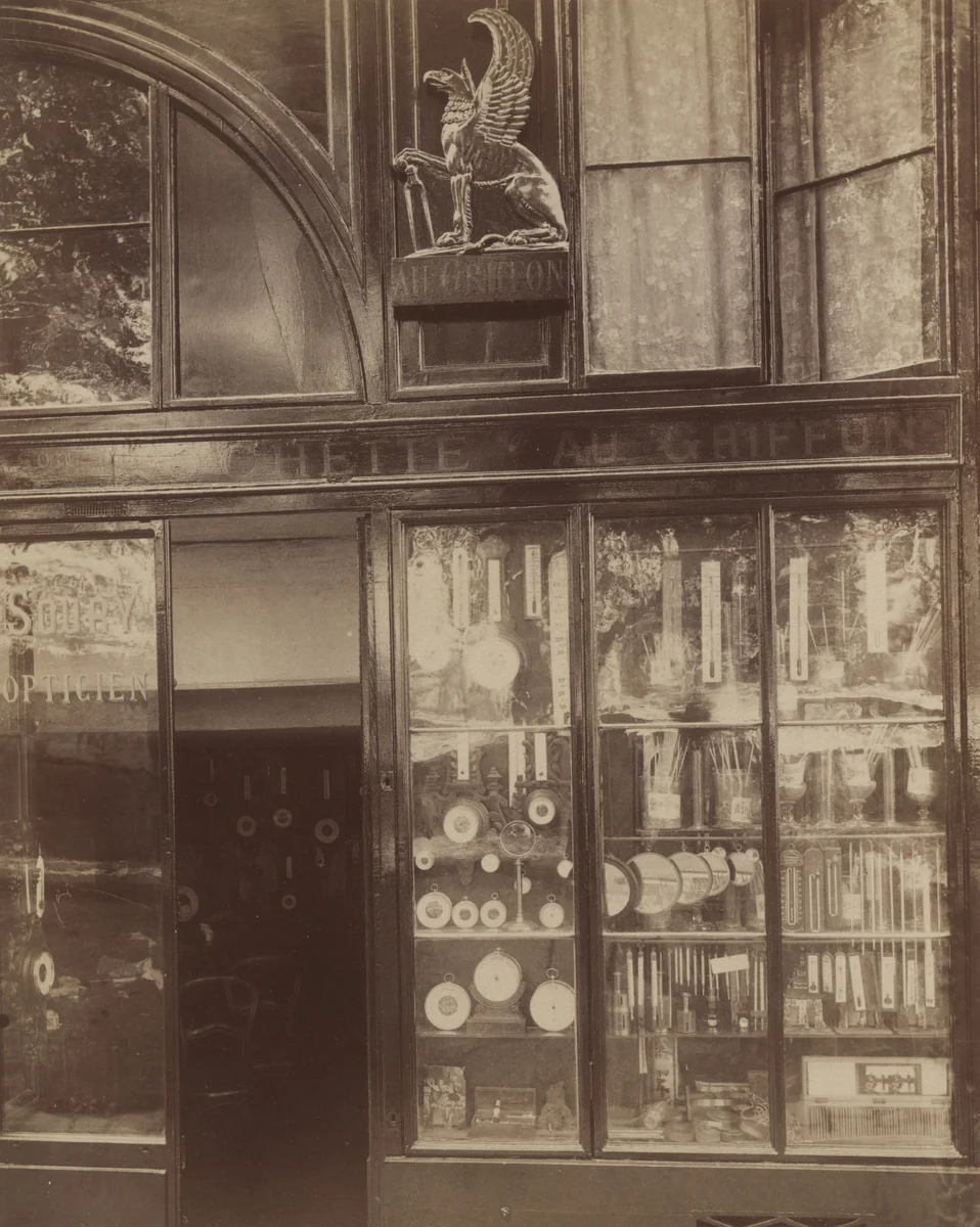 Au Griffon, 39 Quai de l'Horloge by Eugène Atget, photograph, 1902