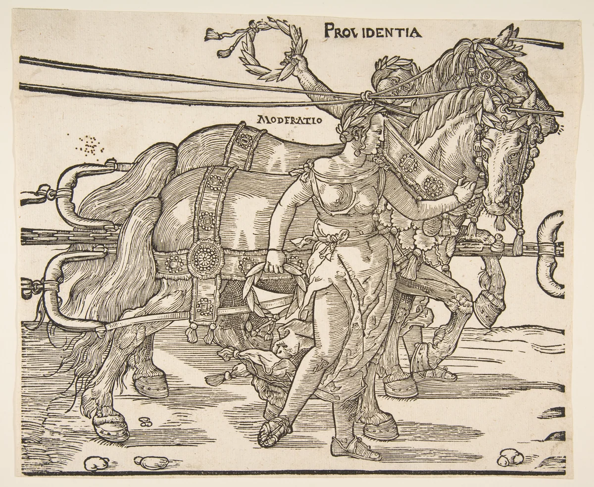 The Great Triumphal Car third sheet by Albrecht Dürer, print, 1485-1600
