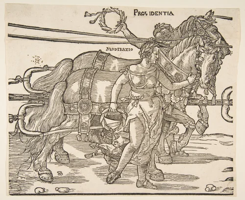 The Great Triumphal Car third sheet by Albrecht Dürer, print, 1485-1600