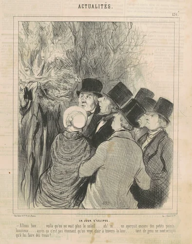 Un jour déclipse by Honoré Daumier, print, 1846
