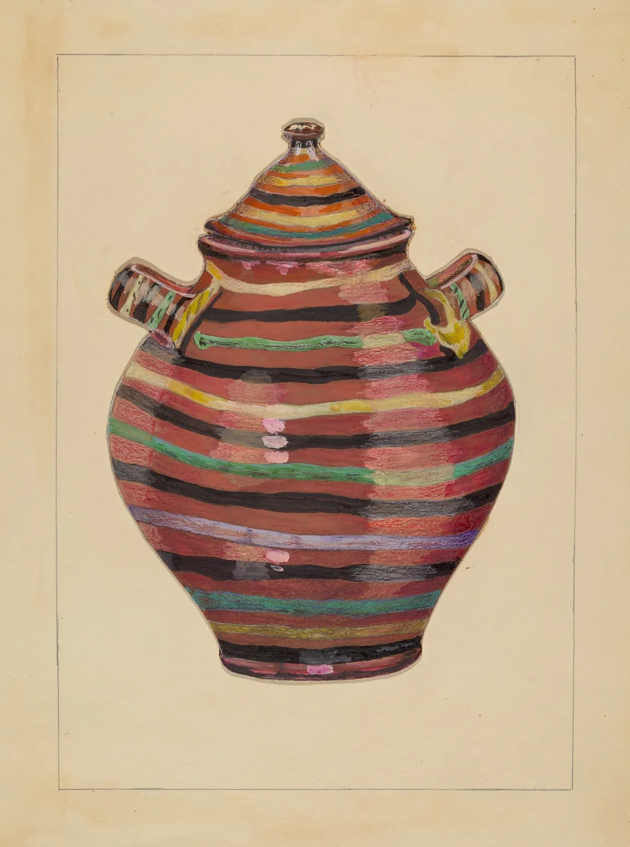 Jar by American 20th Century, index of american design, 1936