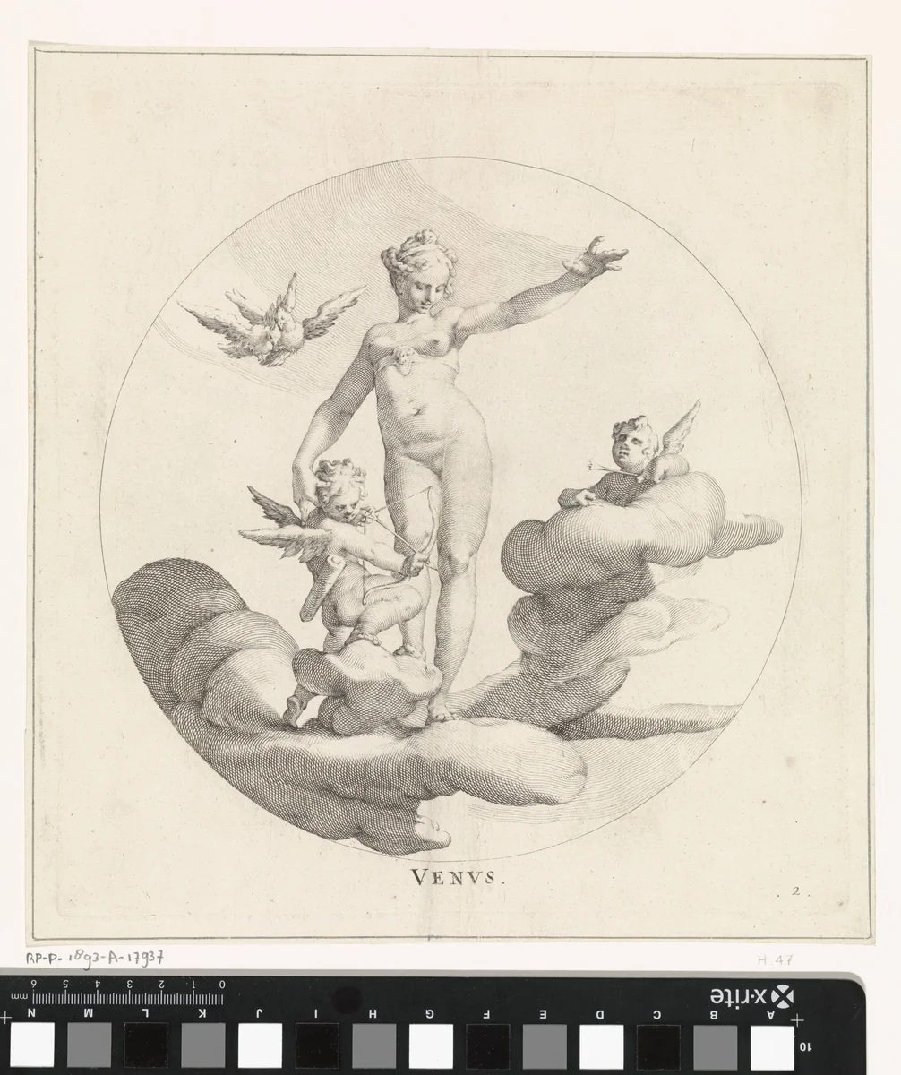 Venus by Egbert van Panderen, print, 1590-1637