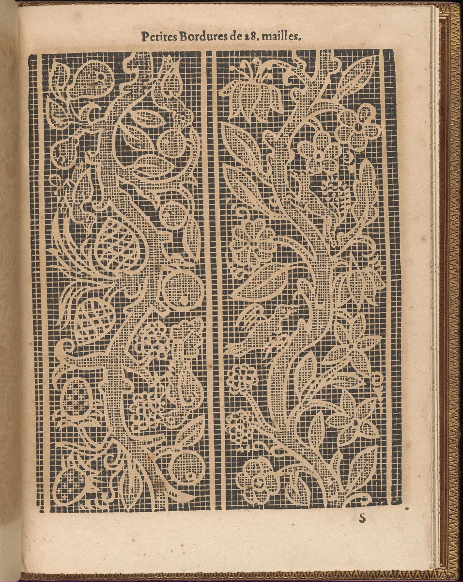 La Pratique de l'Aiguille, page 68 (recto) by Matthias Mignerak, book, 1605