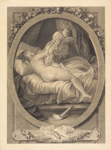 La Chemise enlevée by Jean Honoré Fragonard, print, 1782
