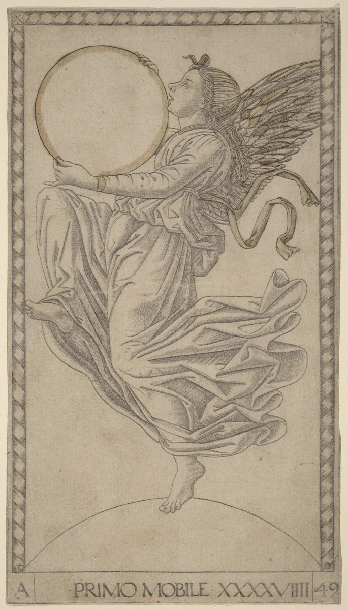 Primo Mobile (Prime Mover) by Master of the E-Series Tarocchi, print, 1465