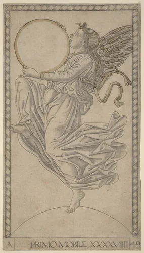 Primo Mobile (Prime Mover) by Master of the E-Series Tarocchi, print, 1465