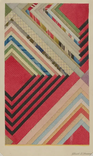 Silk Quilt by Elbert S. Mowery, index of american design, 1941