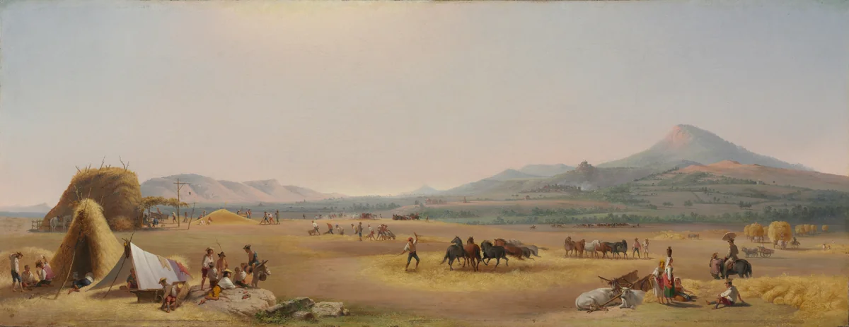 Harvest on the Roman Campagna by John Gadsby Chapman, painting, 1868