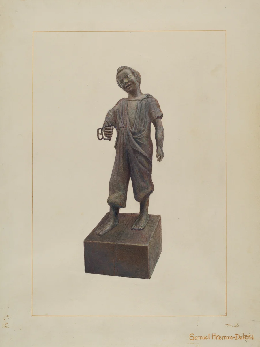 Iron Hitching Post by Samuel Fineman, index of american design, 1937