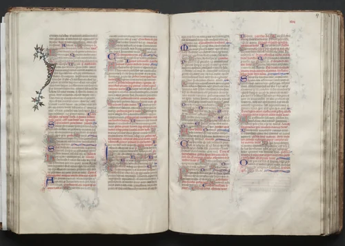 The Gotha Missal: Fol. 56v, Text by Master of the Boqueteaux, book, 1370-1380