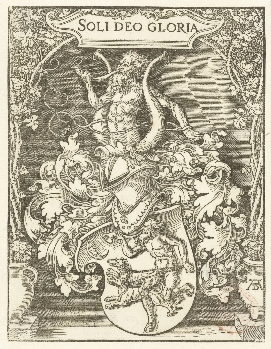Wapen van Johann Tscherte by Unknown, print, 1516-1520