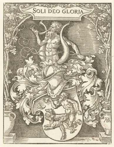 Wapen van Johann Tscherte by Unknown, print, 1516-1520