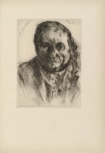 Self-Portrait (Selbstbildnis) (plate facing page 134) from Autobiography (Selbstbiographie) by Lovis Corinth, illustrated book, 1926
