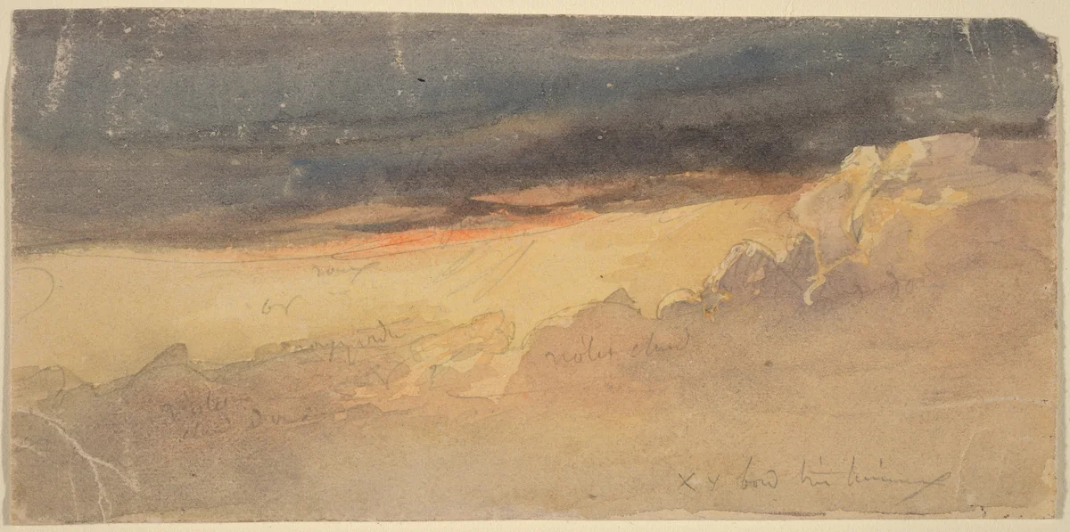 Clouds at Dawn by James Hamilton Shegogue, drawing, 1806-1872