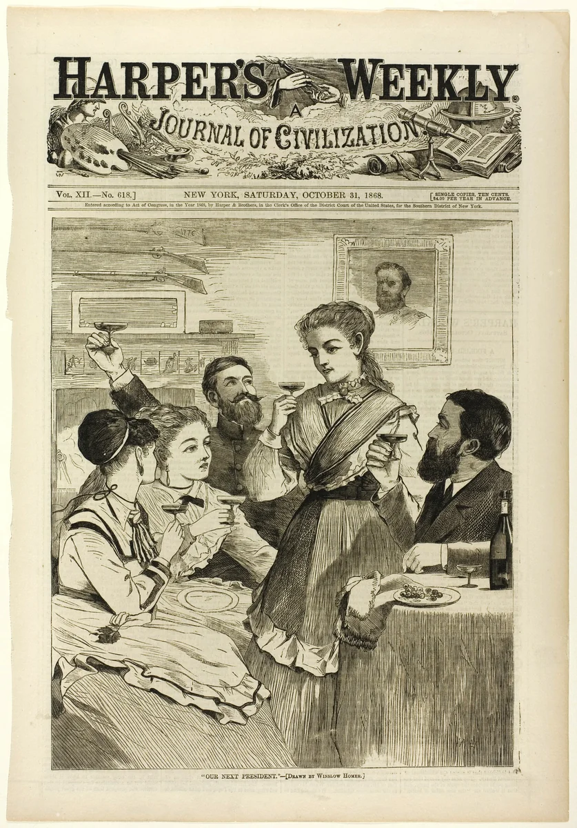 Our Next President by Winslow Homer, print, 1868